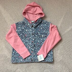 NWT Roots & Threads Girls XL (14/16) sweatshirt and jacket in one